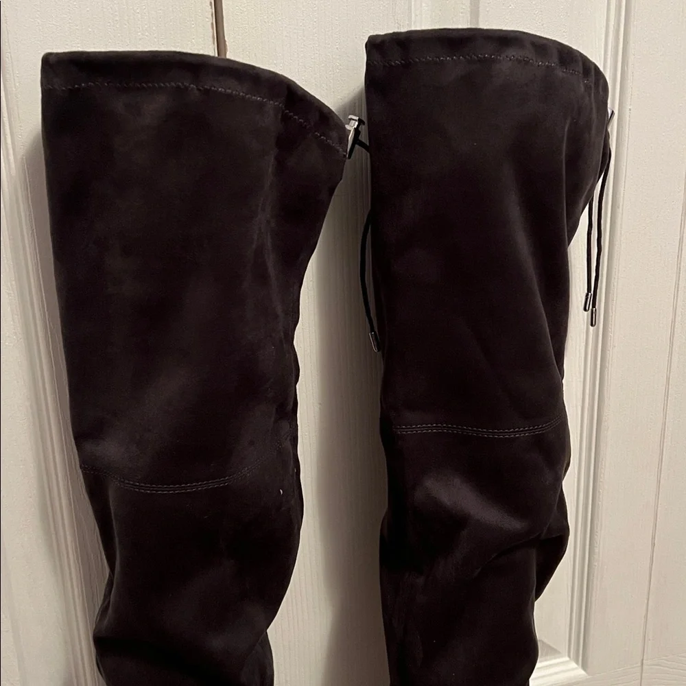 Sam Edelman Charcoal Over-the-Knee Suede Boots Size 7 1/2”
